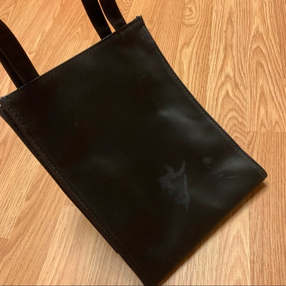 GUC Vintage Black Flower Screen Shoulder Bag - Picture 11 of 16